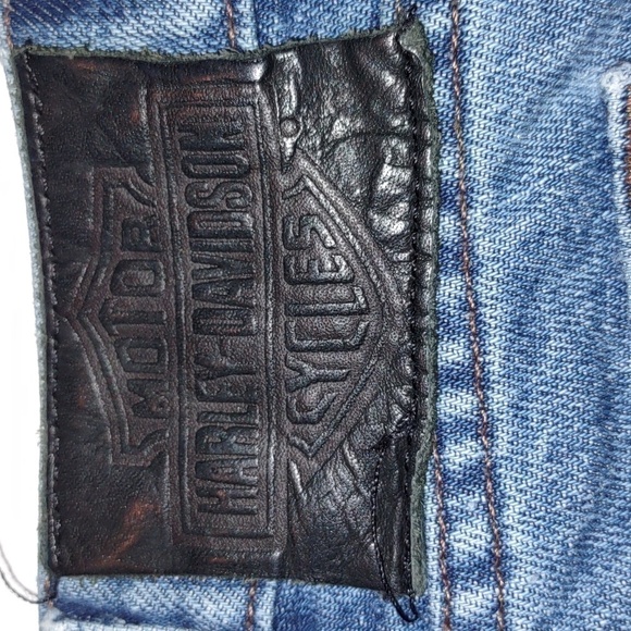 Harley Davidson Genuine Jeans 5 Pocket Style 100% Cotton - Picture 2 of 10